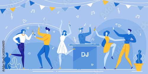 People Dance Dancefloor DJ Mixing Music Nightclub