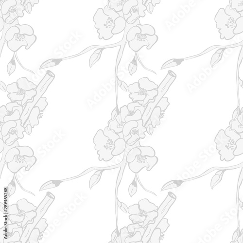 Vintage brunch gold collection for wallpaper design. Seamless vintage background. Botanical illustration. Spring floral texture. 