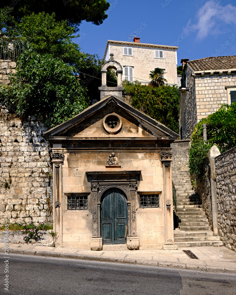 old christian chapel in Dubrovnik  