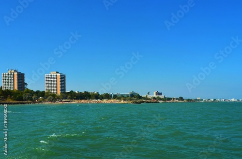 landscape on the Romanian coast from the black sea