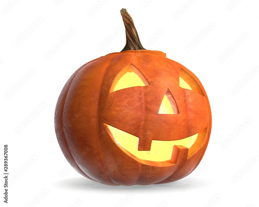 3D render of Scary Halloween Pumpkin Head isolated on white. 3D render of Scary Halloween Pumpkin Head isolated on white.