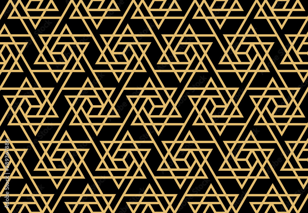 Abstract geometric pattern. A seamless vector background. Gold and black ornament. Graphic modern pattern. Simple lattice graphic design Abstract geometric pattern. A seamless vector background. Gold and black ornament. Graphic modern pattern. Simple lattice graphic design