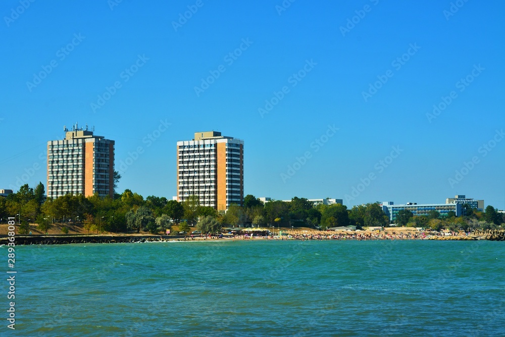 landscape on the Romanian coast from the black sea