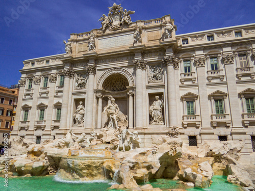 View of the Trevi Fountain in Rome, Italy
