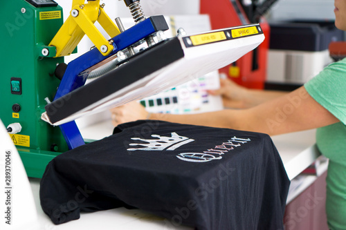 T-shirt is printed with flex foil