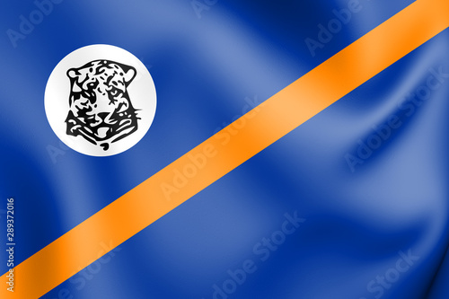 3D Flag of Bophuthatswana (1977-1994), South Africa. 3D Illustration. photo