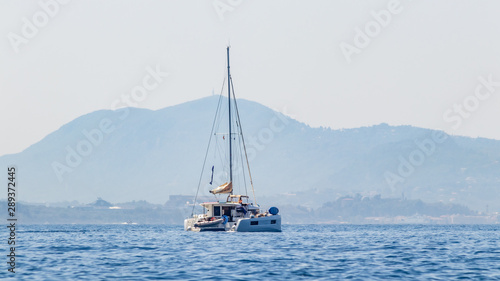 Boat in Corfu in Greece