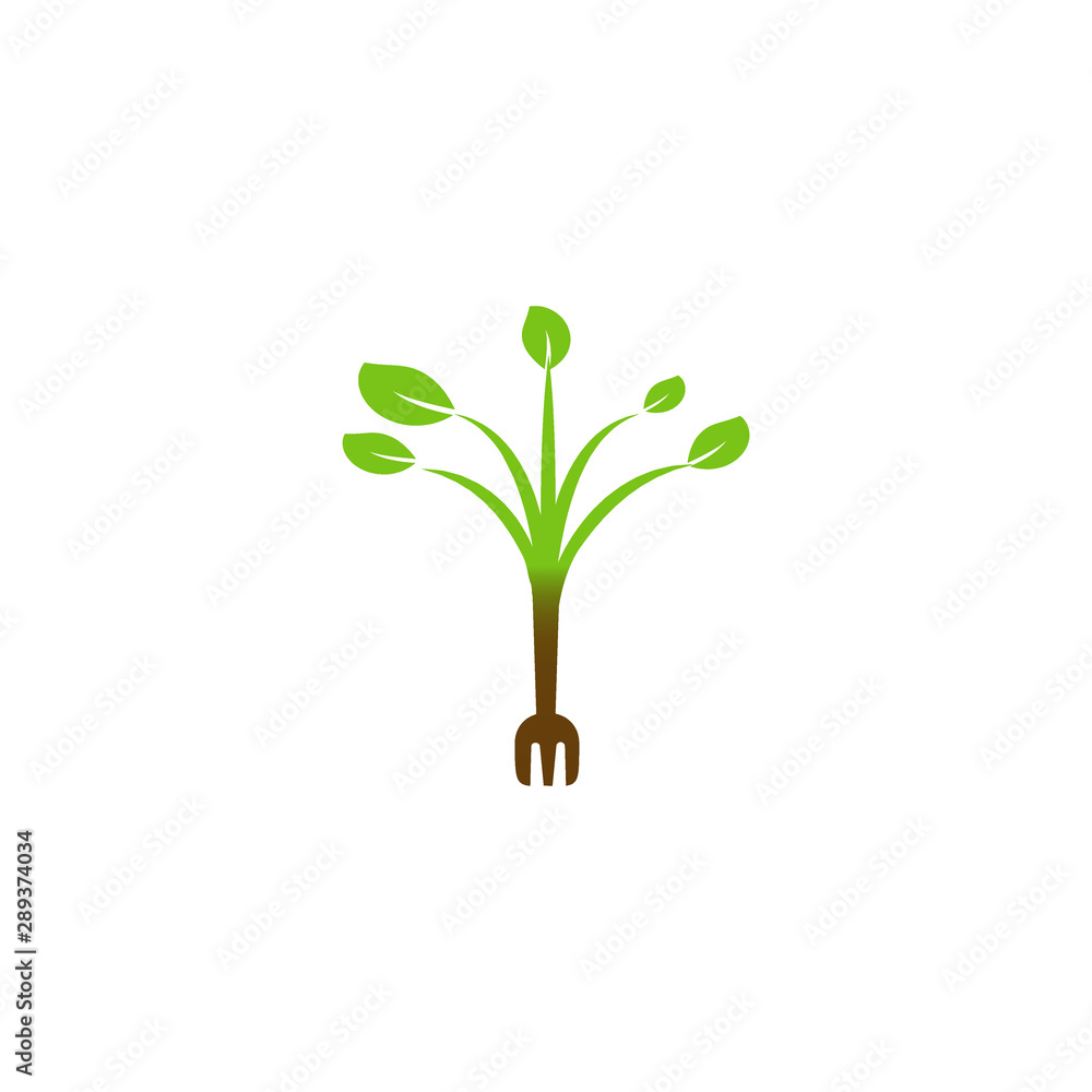 Harvest vector design. Fork with plant design. Harvest vector design. Fork with plant design.