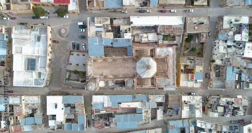 Toma cenital de pueblo mexicano photo