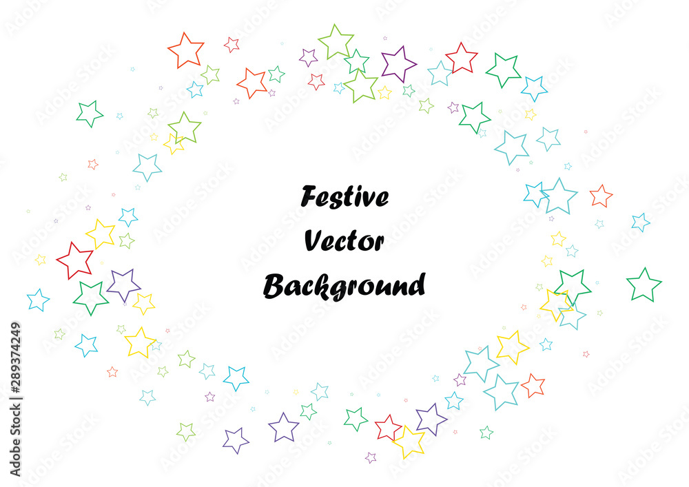Festive colorful star confetti background. Abstract frame confetti texture for holiday, postcard, poster, website, carnivals, birthday and children's parties. Cover confetti mock-up. Wedding card Festive colorful star confetti background. Abstract frame confetti texture for holiday, postcard, poster, website, carnivals, birthday and children's parties. Cover confetti mock-up. Wedding card