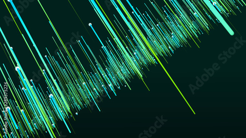 3D rendering. Dynamic lines or rays on background. Abstract dynamic background. Circular pattern. Music wave.