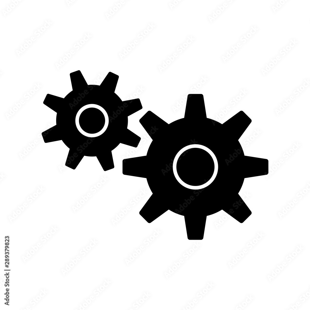 Gears vector icon. Cogwheel pictogram. Settings symbol. Gears vector icon. Cogwheel pictogram. Settings symbol.