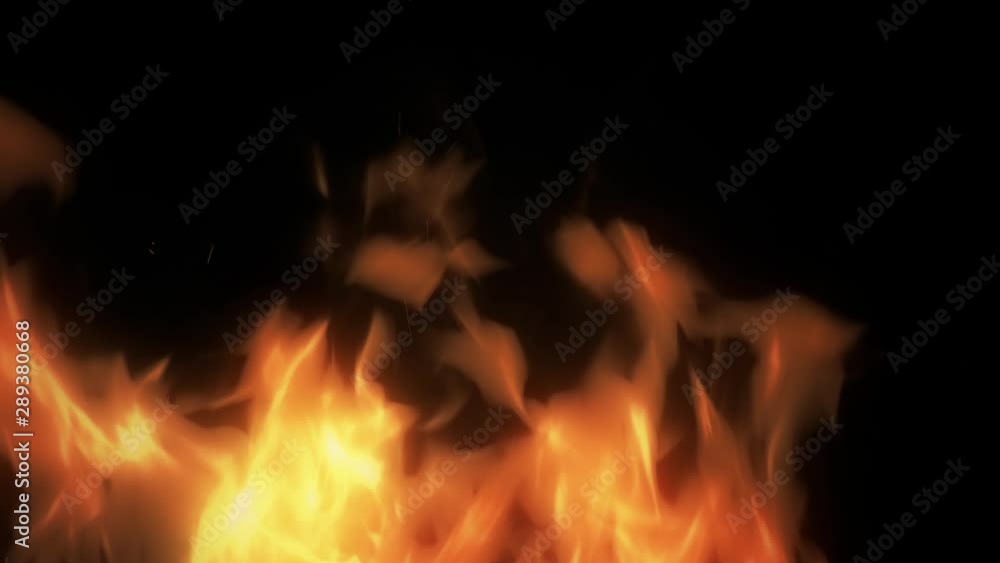 Glowing Hot Flames on Black Background 1 Glowing Hot Flames on Black Background 1