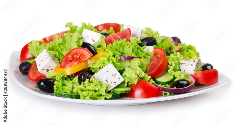 Fresh vegetable salad on white background Fresh vegetable salad on white background