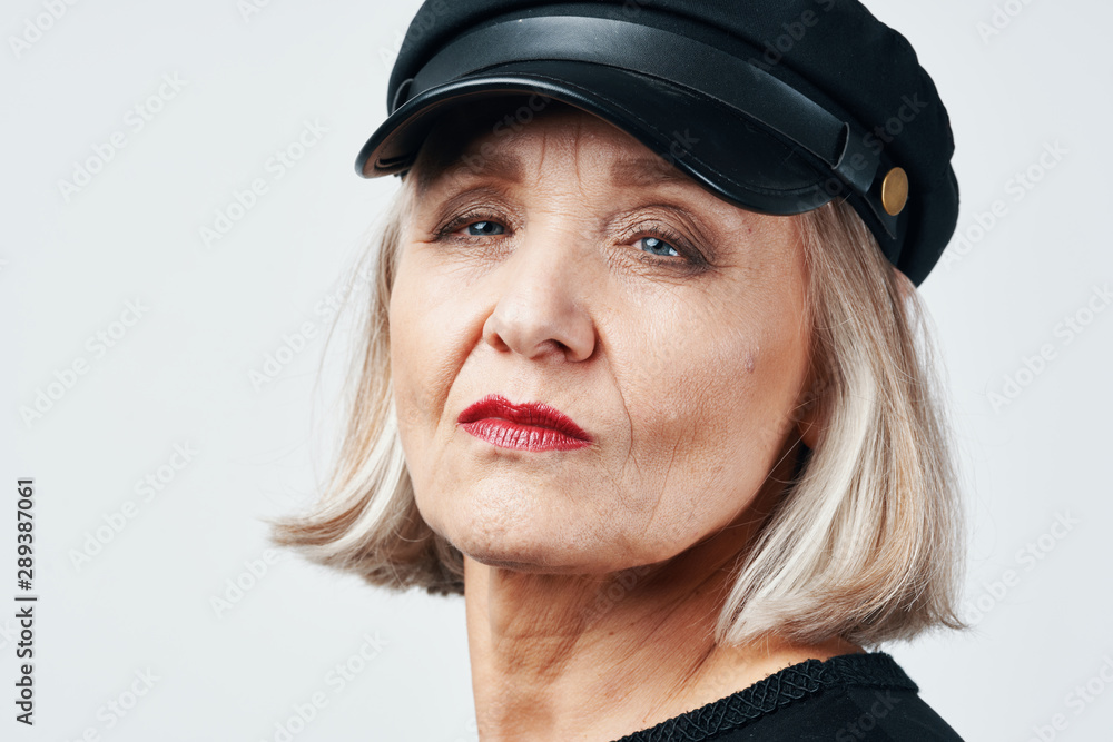 portrait of girl in a hat portrait of girl in a hat