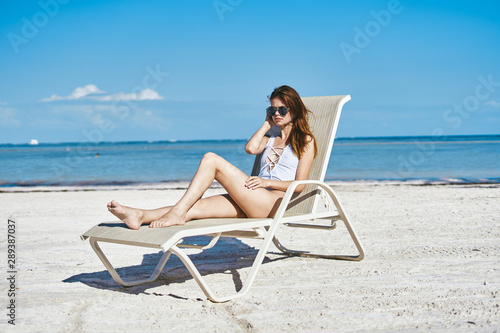 young woman on the beach
