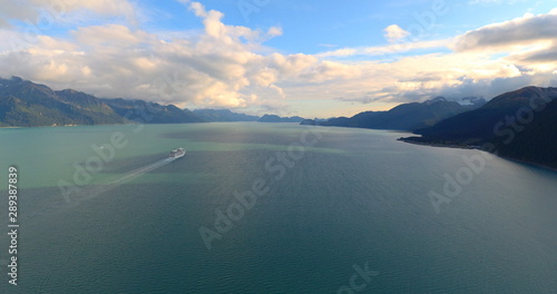 Cruise ships on Ressurection Bay  Alaska 