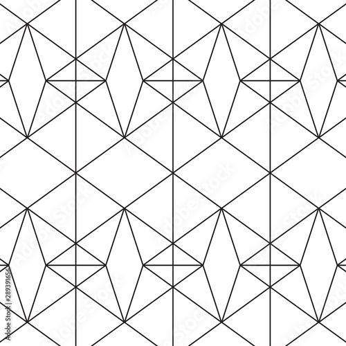 Pattern black geometry of pentagon background.