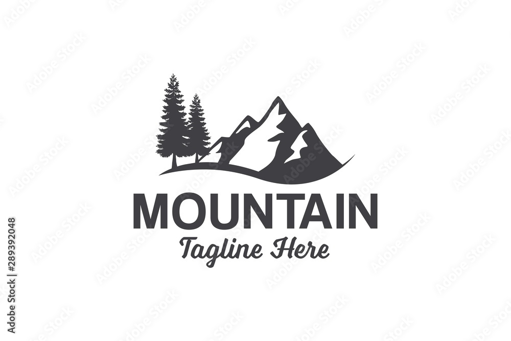 Mountain Peak Logo template design vector illustration