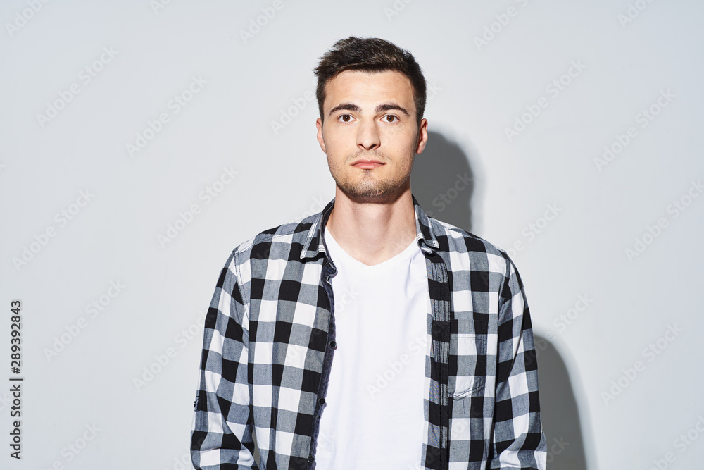 portrait of young man isolated on white background portrait of young man isolated on white background