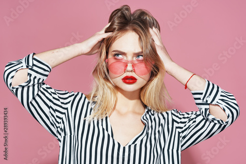 portrait of a girl in glasses