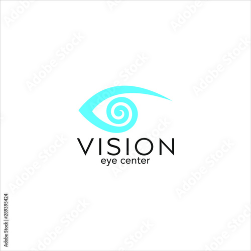 Vision eye center logo design simple