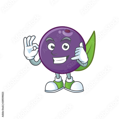 Call me acai berries character for fresh fruit