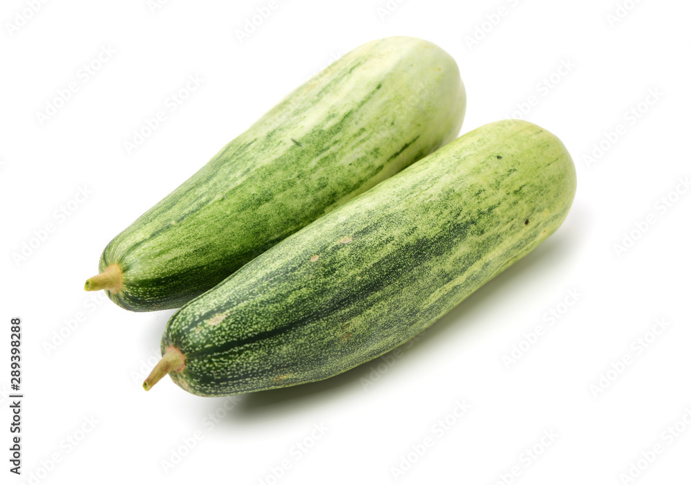 Muskmelon (yangjiaomitianguo) on white background Muskmelon (yangjiaomitianguo) on white background