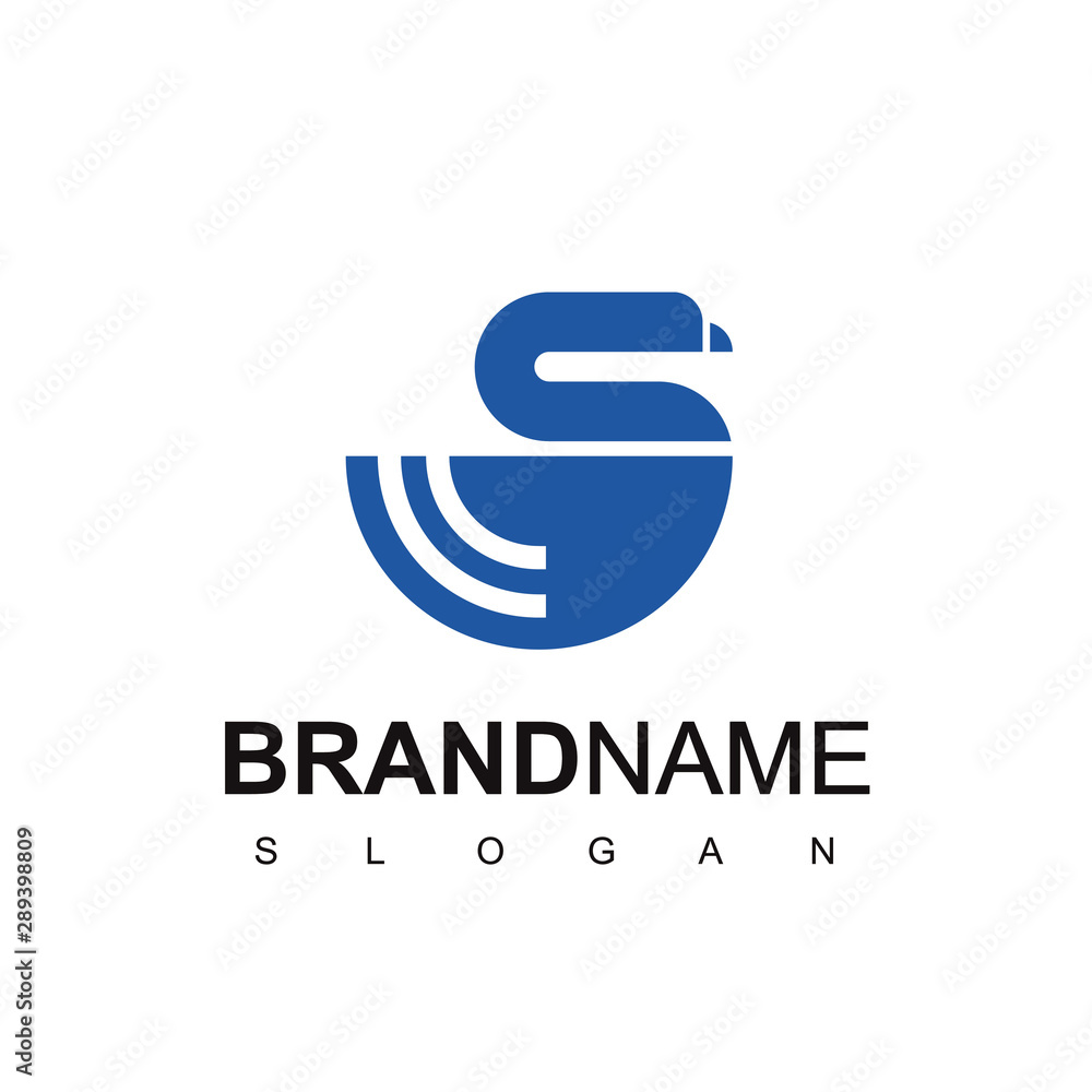 Beautiful Swan Logo Design Template Beautiful Swan Logo Design Template