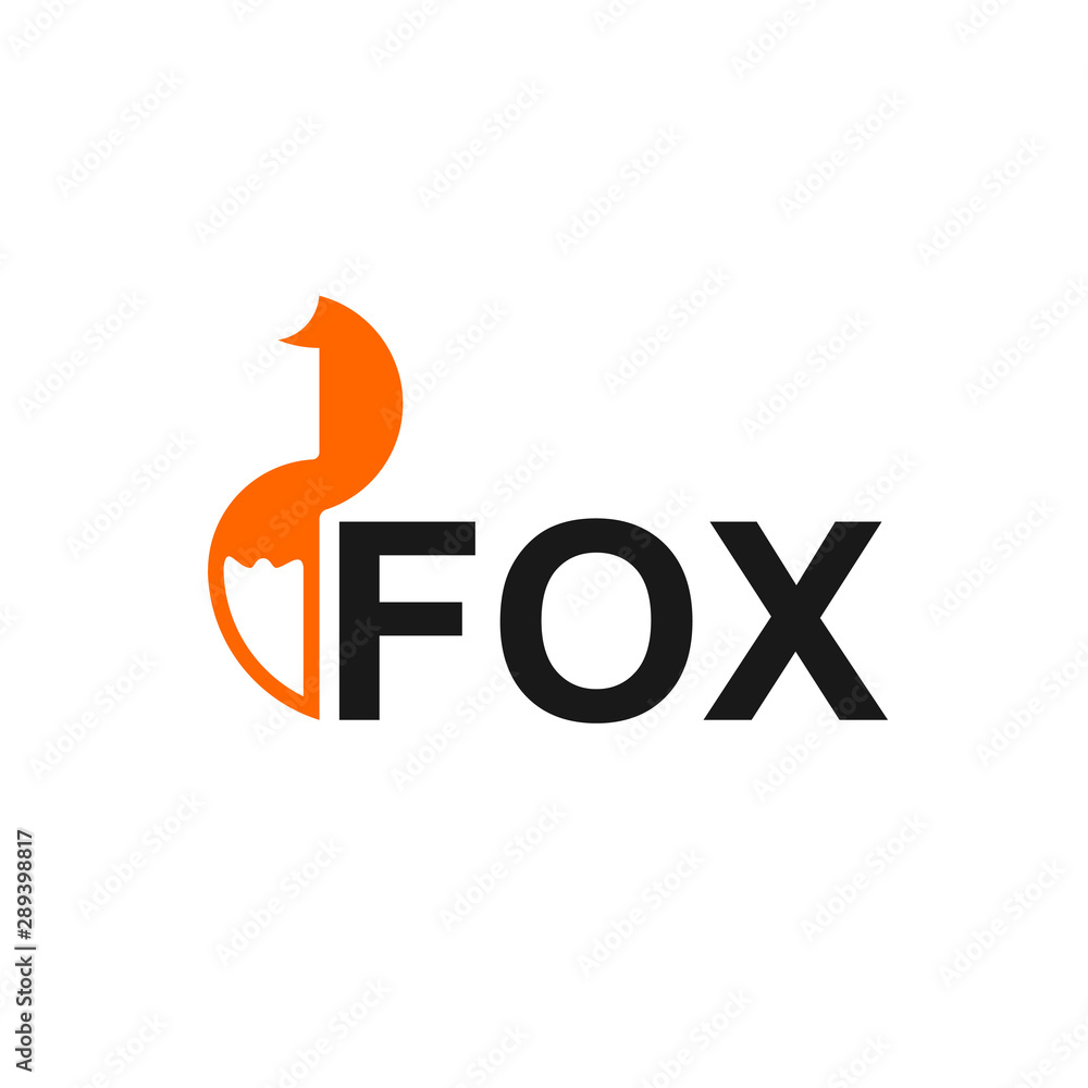 Fox Logo Design Template Isolated On White Background Fox Logo Design Template Isolated On White Background
