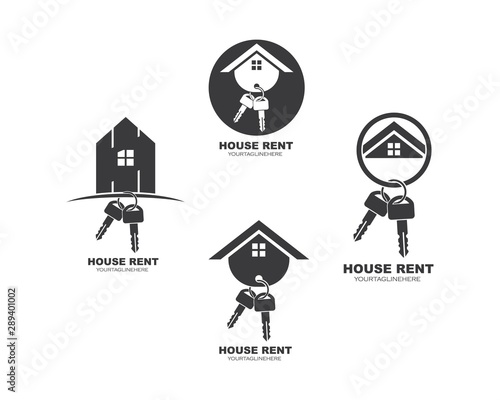 icon of house rent vector illustration