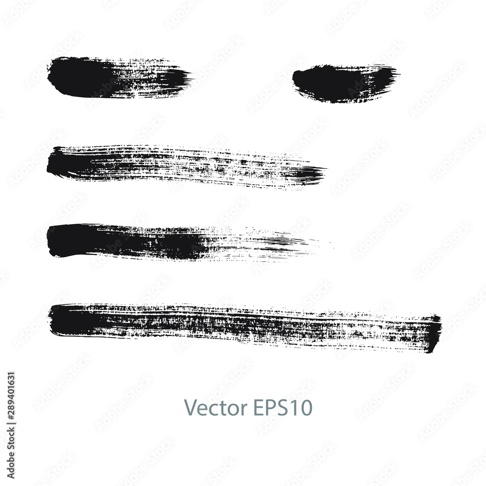 set of brush strokes set of brush strokes