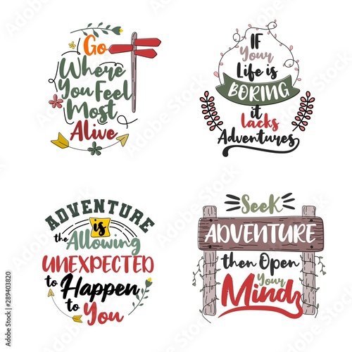 Set of typography motivational quotes. Quote Lettering. Vector lettering for t-shirt design  printing  postcard  and wallpaper. poster.