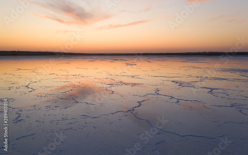 Evening, on the salt lake of Solonets-Tuzla © maykal
