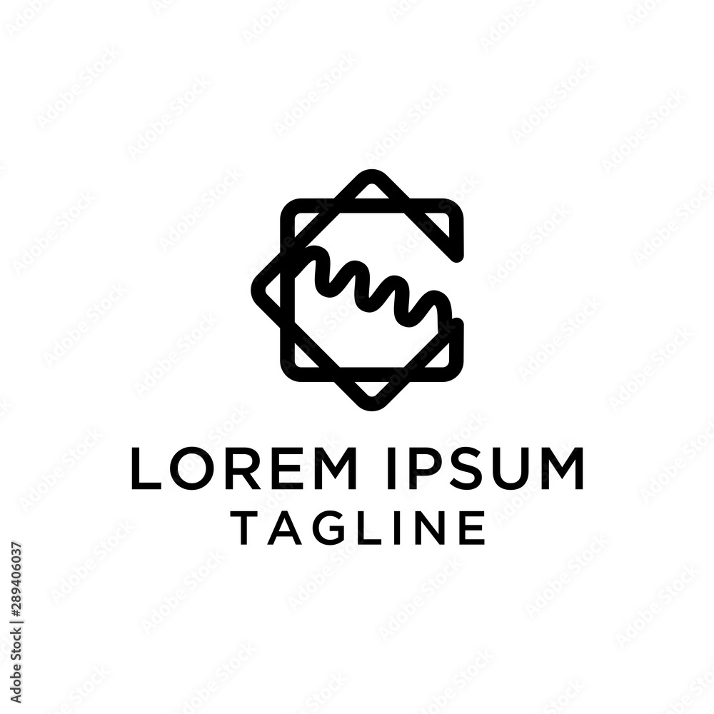 Fototapeta premium Letter CS Absract Logo Template