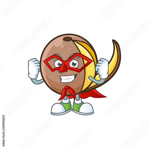 Super hero cartoon bambangan fruit isolated on white background