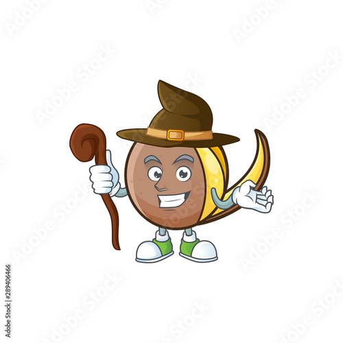 Witch cute bambangan fruit in cartoon mascot
