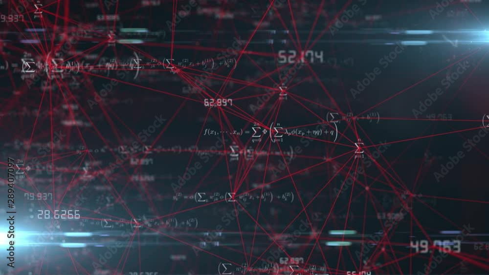 Mathematical background with symbols, functions, formula's and ...