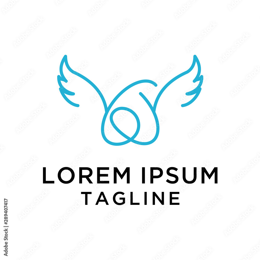 Human Angel Abstract Logo Template Human Angel Abstract Logo Template