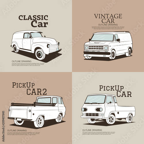 Retro classic car.