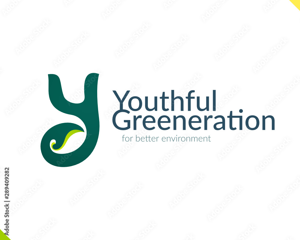 Isolated initial letter logo. Simple and clean, best for health, nature and environment company. Vector logo template.