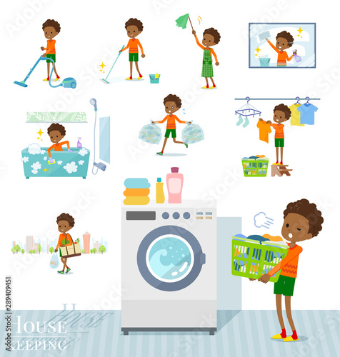 flat type perm hair boy black_housekeeping