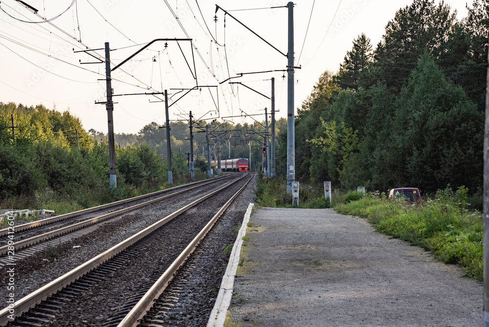 Departure of trains.