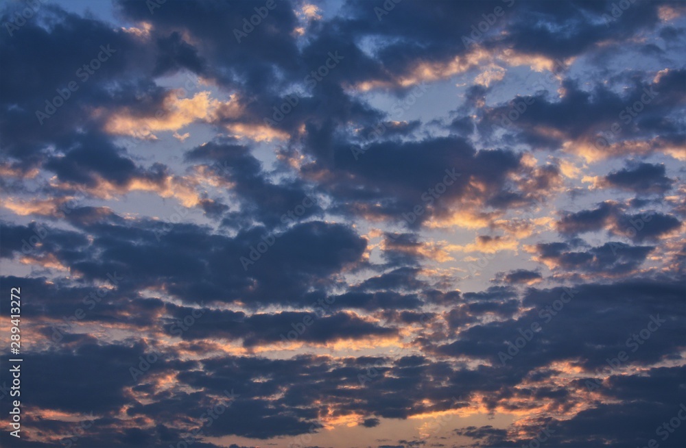 sky with clouds in different shades in the morning sky with clouds in different shades in the morning