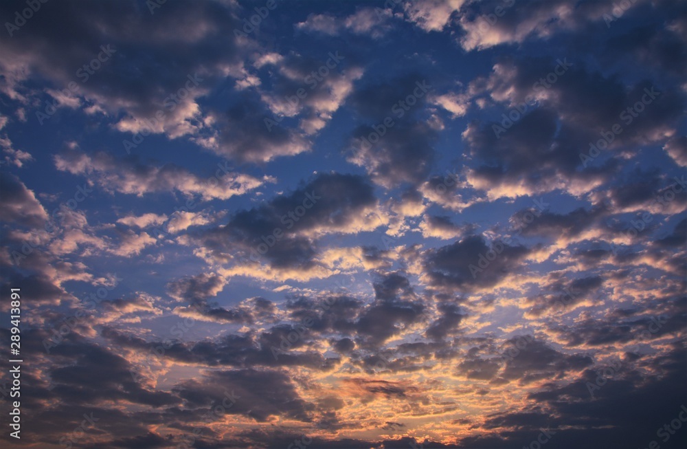 sky with clouds in different shades in the morning sky with clouds in different shades in the morning