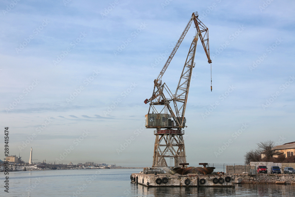 Port crane in Sevastopol.