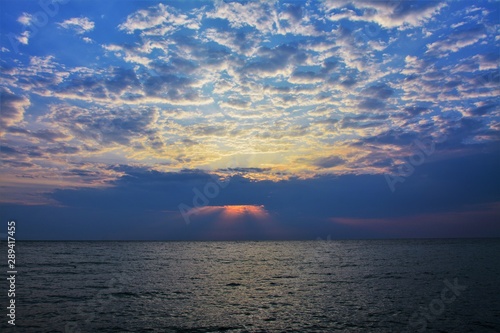 before sunrise on the beach