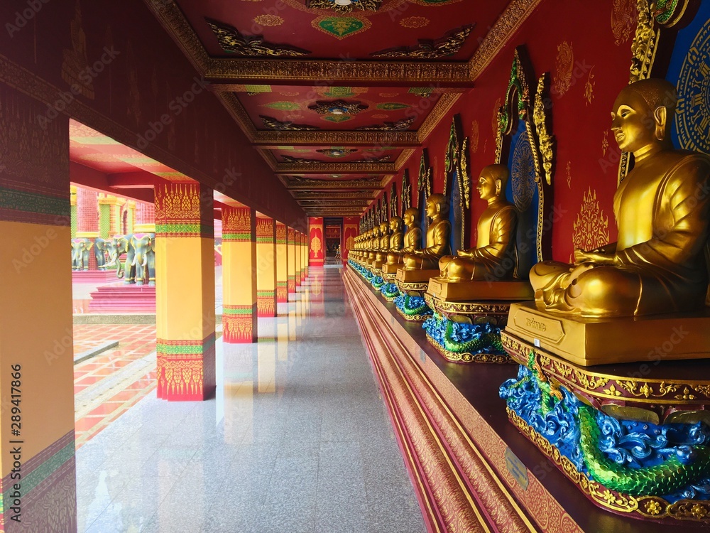interior of the buddhist temple