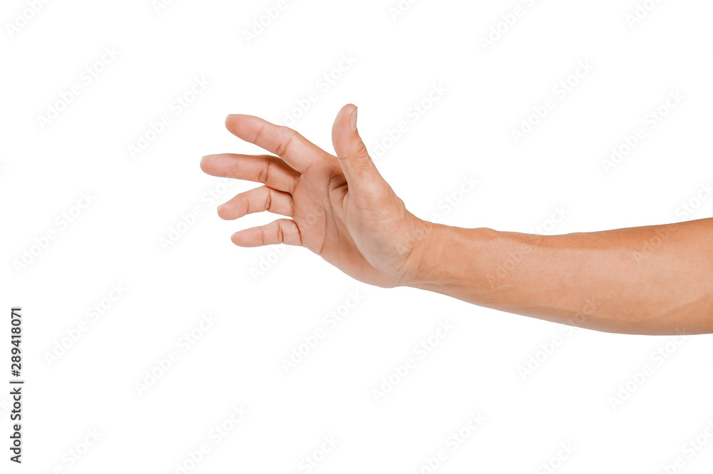 Man hand isolated on white background Man hand isolated on white background