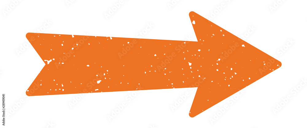 © Blake Alan - Distressed Arrow | Vintage Orange Pointer | Retro Directions